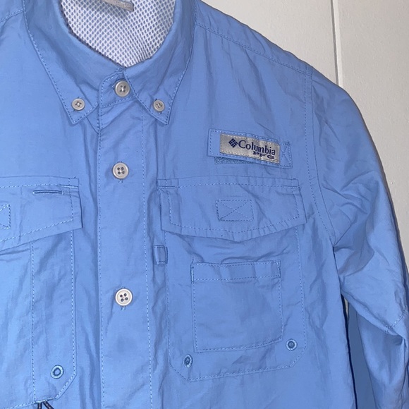 Columbia Outdoors PFG Boy’s Youth Long Sleeve Button Up Fishing Shirt M 10/12 - Picture 3 of 10
